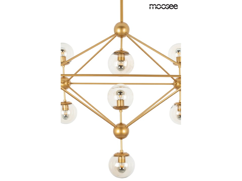 MOOSEE lampa wisząca ASTRIFERO 15 złota / bursztynowa - Moosee