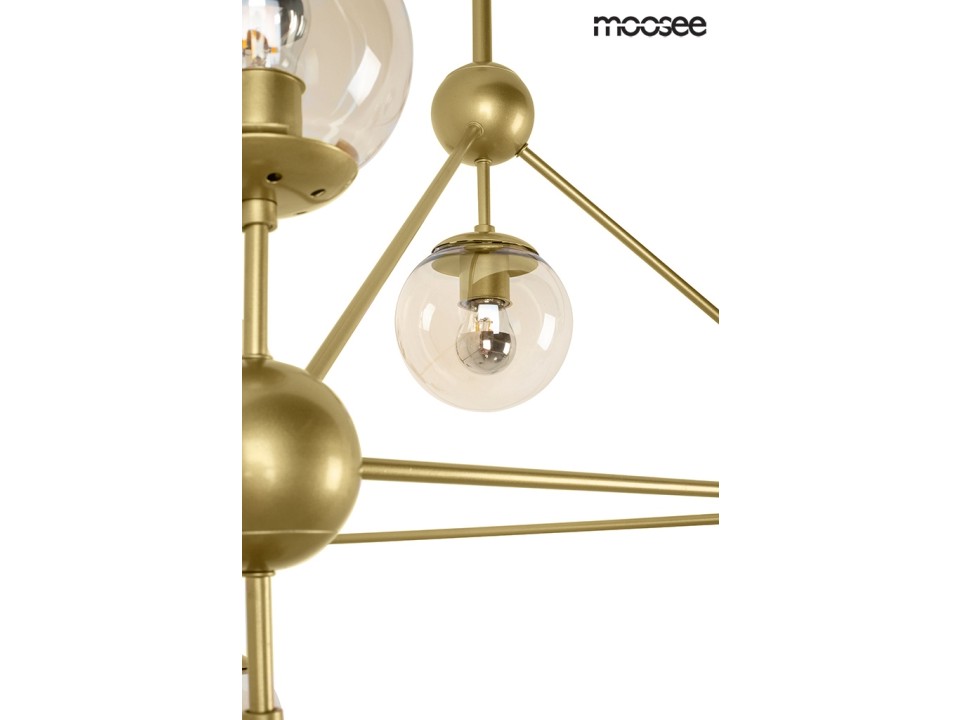 MOOSEE lampa wisząca ASTRIFERO 10 złota / bursztynowa - Moosee