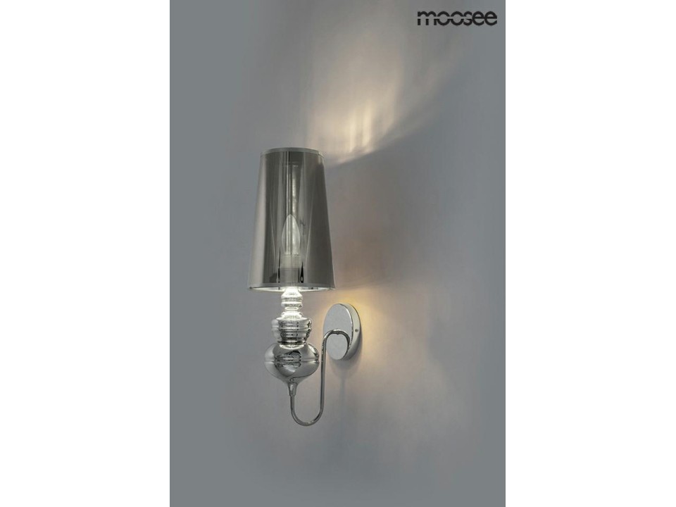 MOOSEE lampa ścienna QUEEN 15 srebrna - Moosee