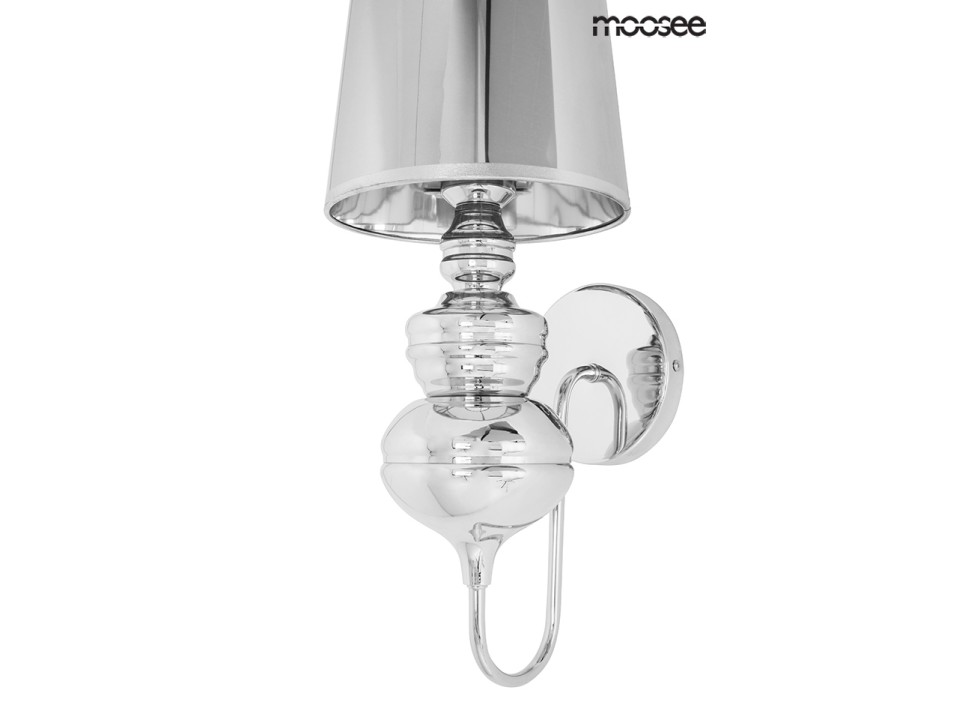 MOOSEE lampa ścienna QUEEN 20 srebrna - Moosee