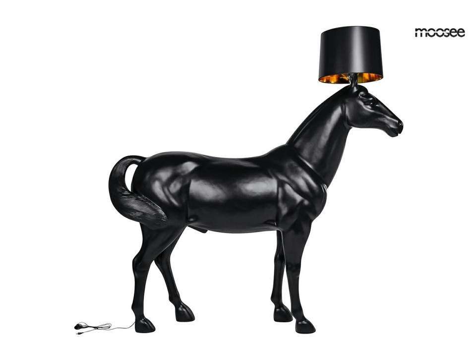 MOOSEE lampa podłogowa KOŃ HORSE czarna - Moosee