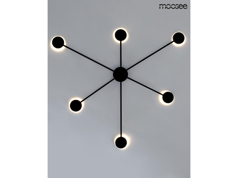 MOOSEE lampa ścienna SHADOW 6 CLOSE czarna - Moosee