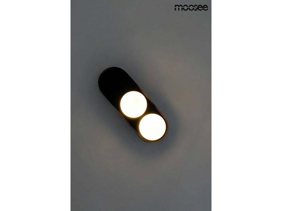 MOOSEE lampa ścienna DROPS 2 czarna - Moosee