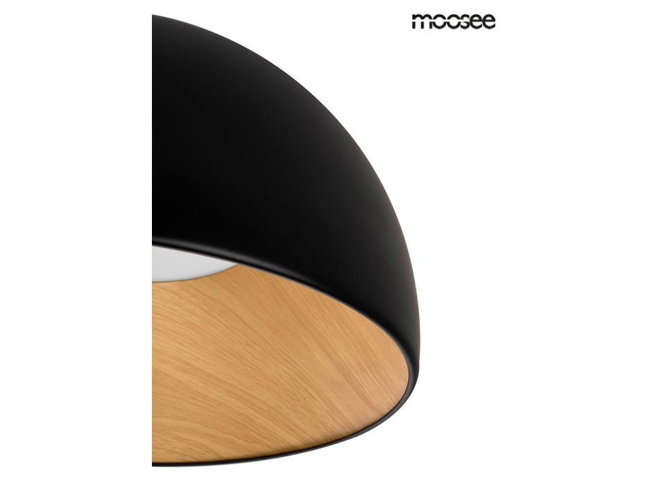MOOSEE lampa sufitowa TOLLA czarna / naturalna - Moosee