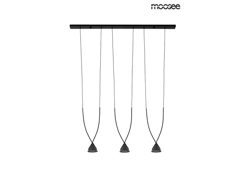 MOOSEE lampa wisząca ATLAS 3 czarna - Moosee