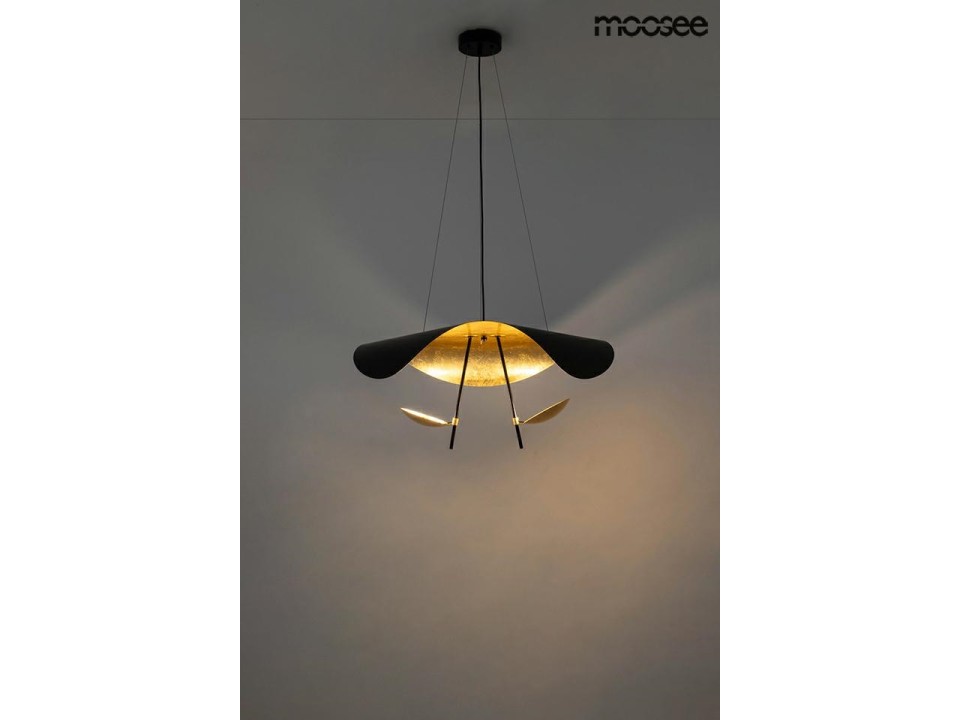MOOSEE lampa wisząca STING RAY 80  czarna / złota - Moosee