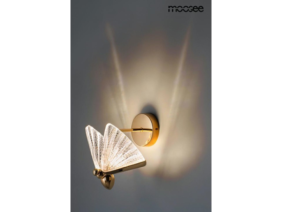 MOOSEE lampa ścienna BUTTERFLY S złota - Moosee