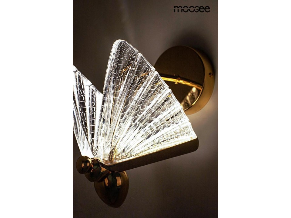 MOOSEE lampa ścienna BUTTERFLY M złota - Moosee
