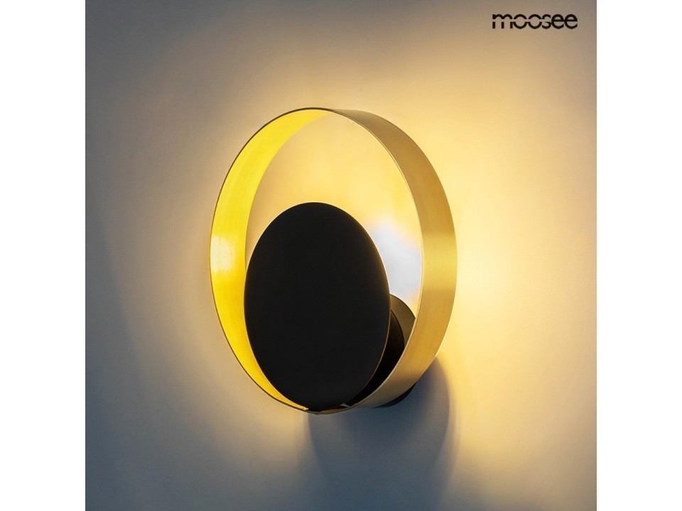 MOOSEE lampa ścienna BAND złota / czarna - Moosee
