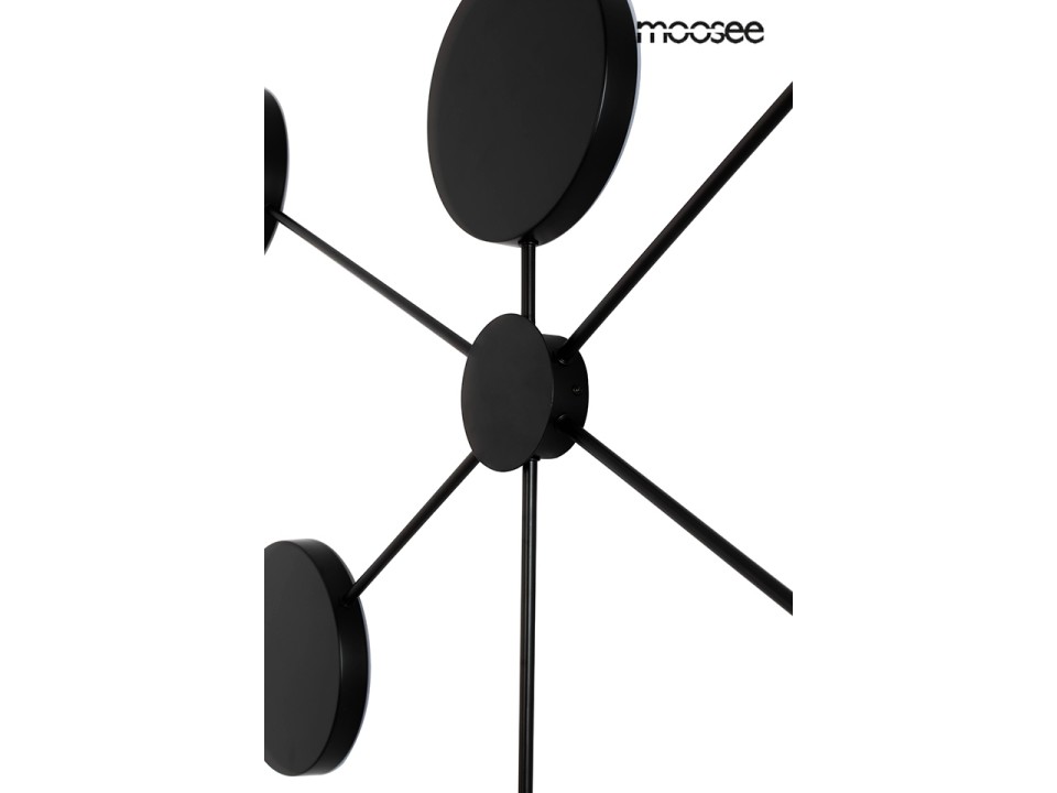 MOOSEE lampa ścienna SHADOW 6 czarna - Moosee