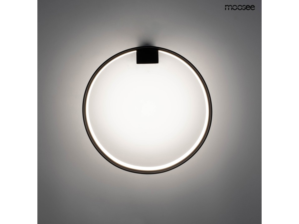 MOOSEE lampa ścienna CIRCLE WALL czarna - Moosee