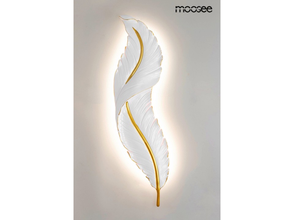 MOOSEE lampa ścienna IKAR 80 biała / złota - Moosee