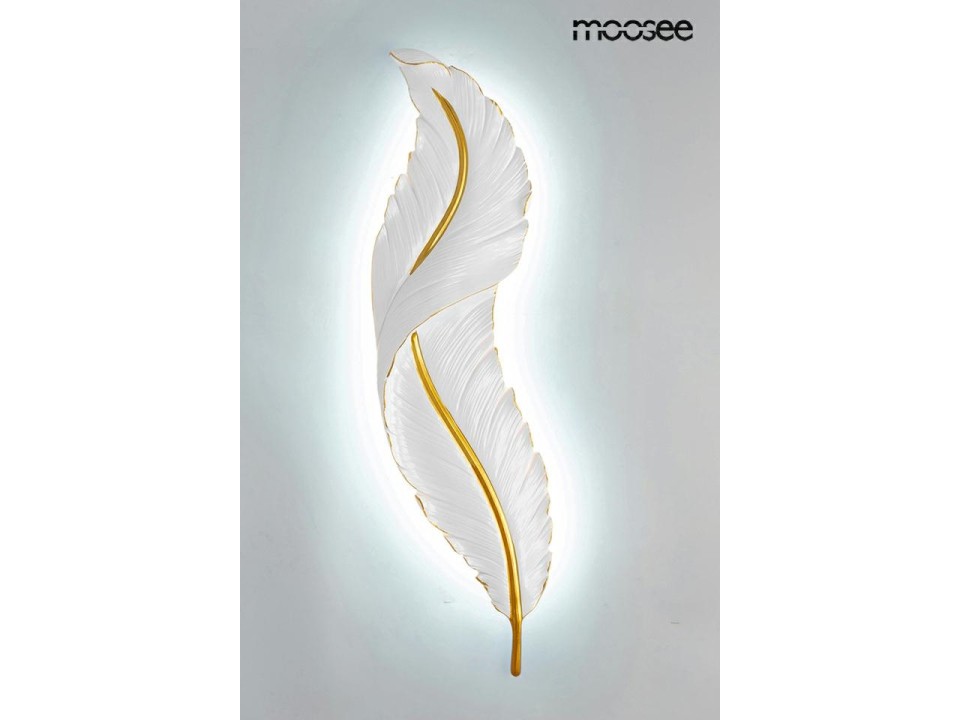 MOOSEE lampa ścienna IKAR 80 biała / złota - Moosee