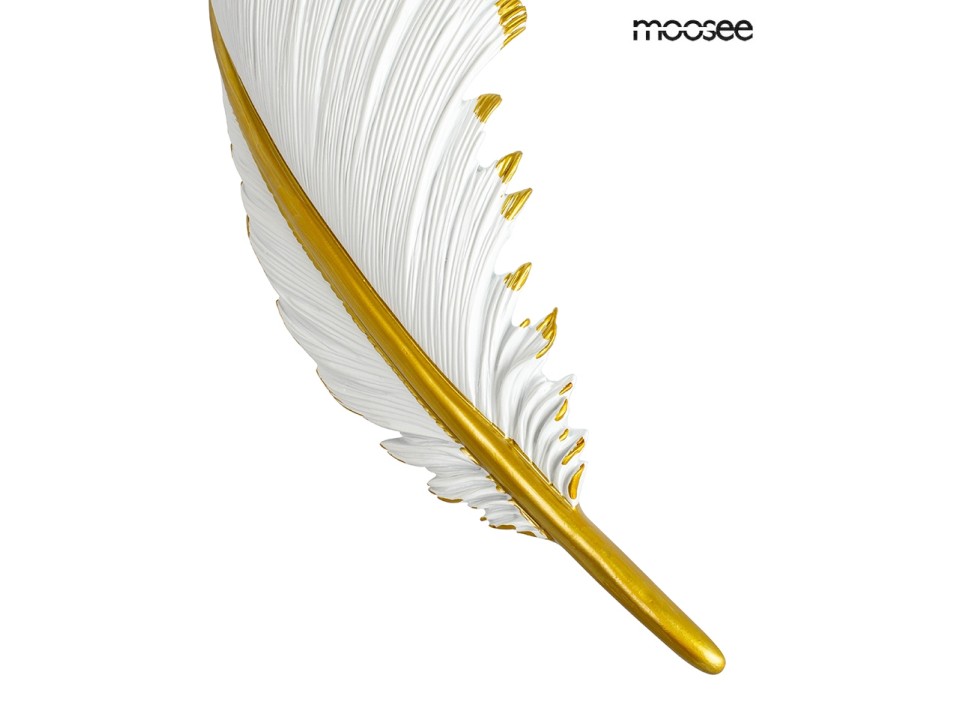 MOOSEE lampa ścienna PIÓRKO biała / złota - Moosee
