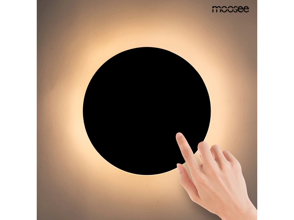 MOOSEE lampa ścienna SHADOW SUN 25 czarna - Moosee