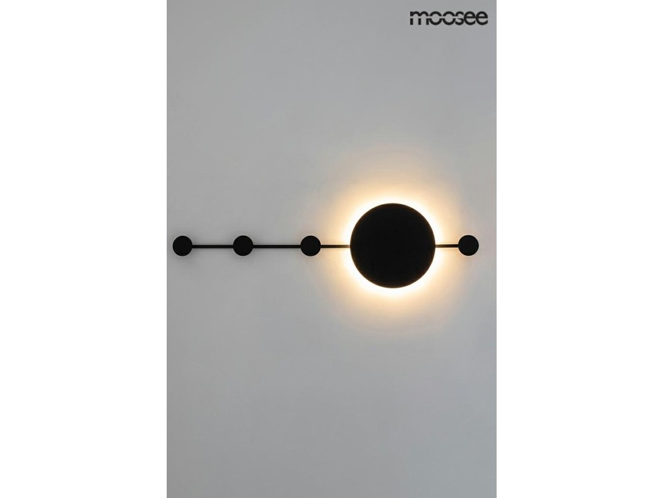 MOOSEE lampa ścienna SHADOW HANG z wieszakiem czarna - Moosee