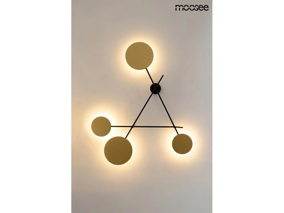 MOOSEE lampa ścienna METRO złota - Moosee