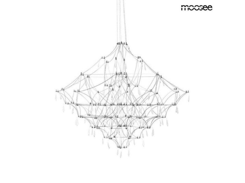 Lampa wisząca CONSTELATION 77 - LED, stal szczotkowana - Moosee