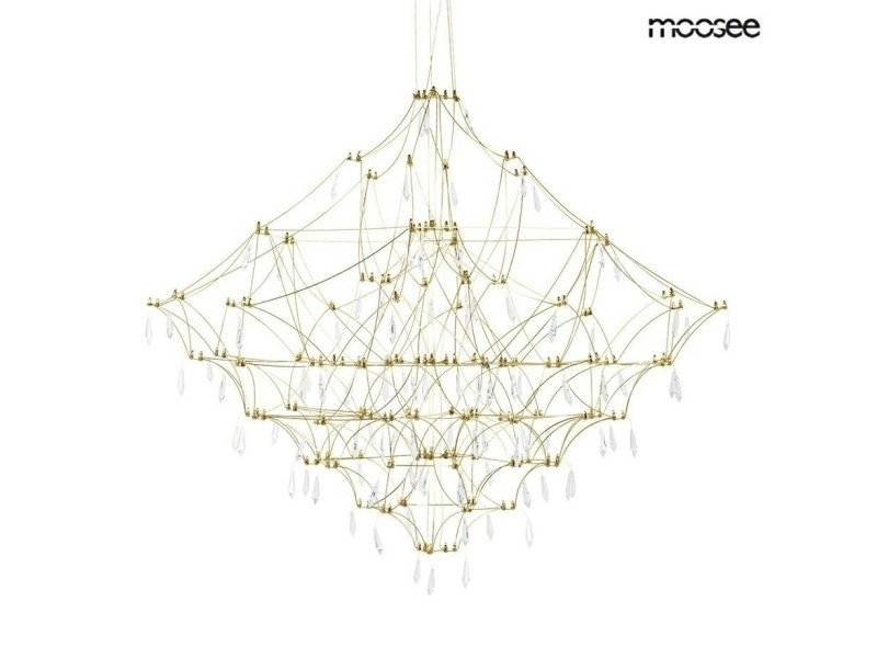 Lampa wisząca CONSTELATION 120 GOLD - LED, stal szczotkowana - Moosee