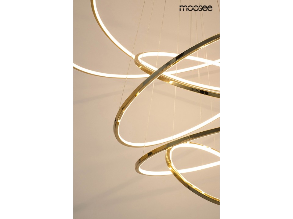 MOOSEE lampa wisząca RING SLIM L złota - Moosee