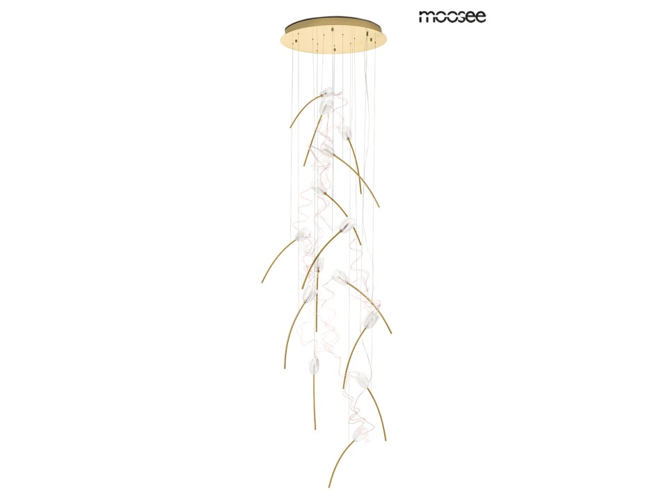 MOOSEE lampa wisząca TULIPPE 14 DISC złota - Moosee