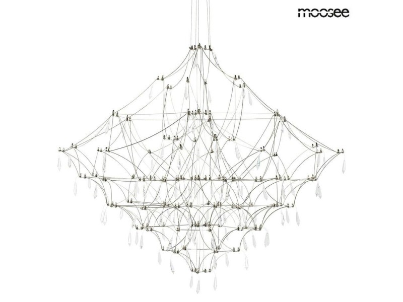 Lampa wisząca CONSTELATION 200 - LED, stal szczotkowana - Moosee