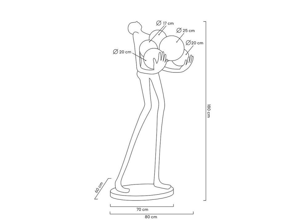 MOOSEE lampa podłogowa HUMAN PREMIUM - włókno szklane, szkło - King Home