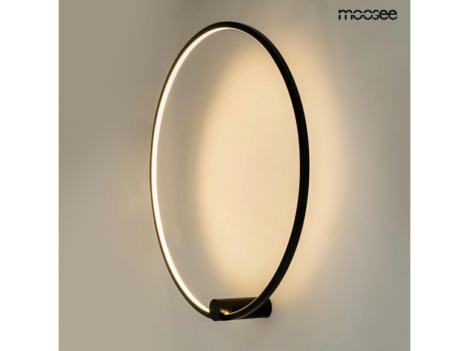 MOOSEE lampa ścienna HOOP 80 czarna - Moosee