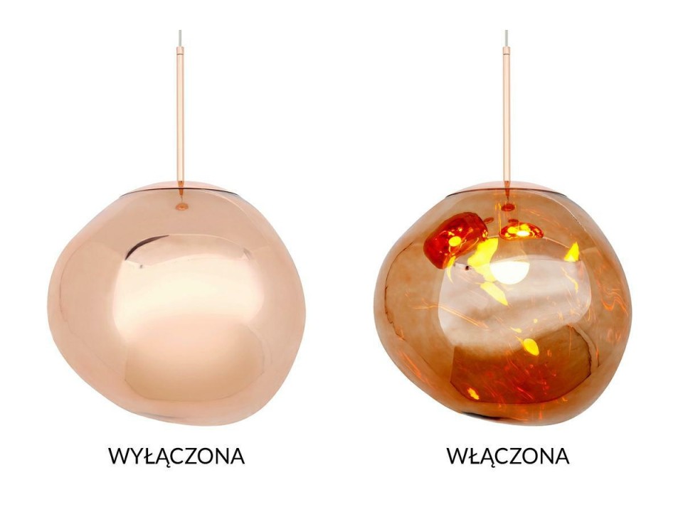 MOOSEE lampa wisząca FUSION 40 miedziana - akryl - King Home