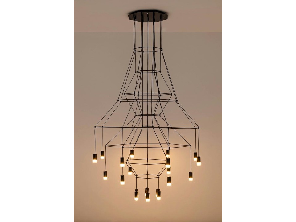 Lampa wisząca FLUSSO 20 czarna - King Home