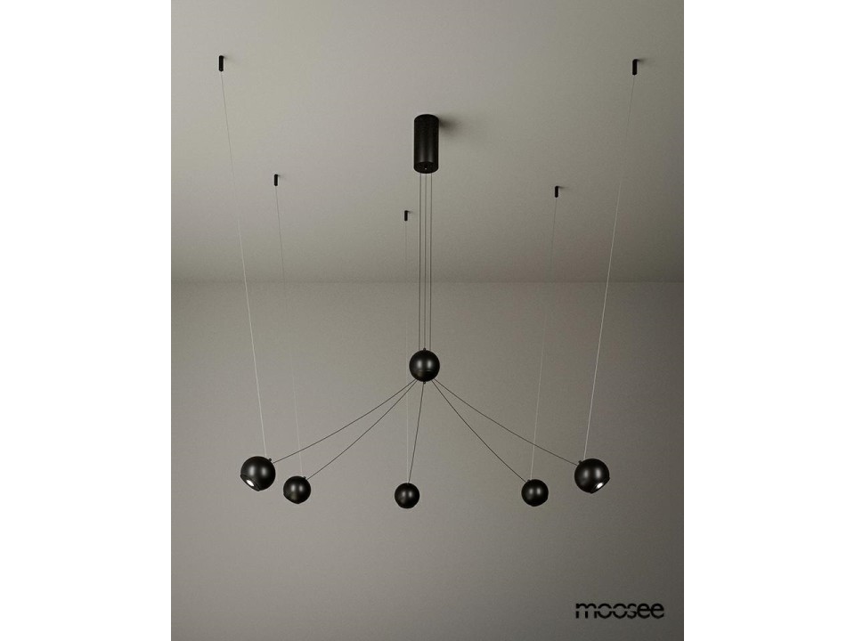 MOOSEE lampa wisząca OCTO 5 czarna - Moosee