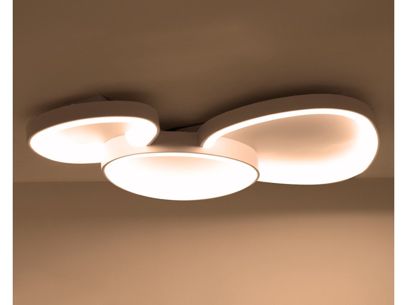 Lampa sufitowa / plafon CELLS 3 biała - Moosee