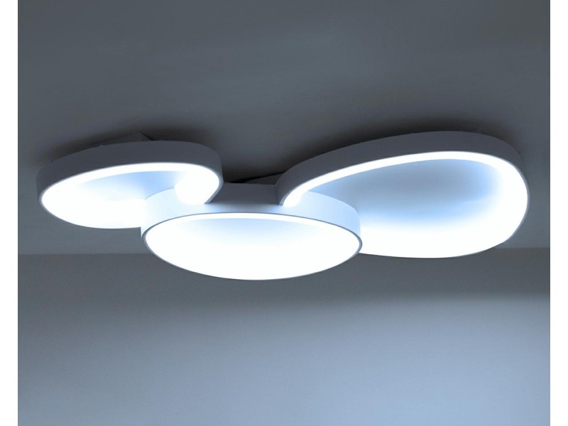 Lampa sufitowa / plafon CELLS 3 biała - Moosee