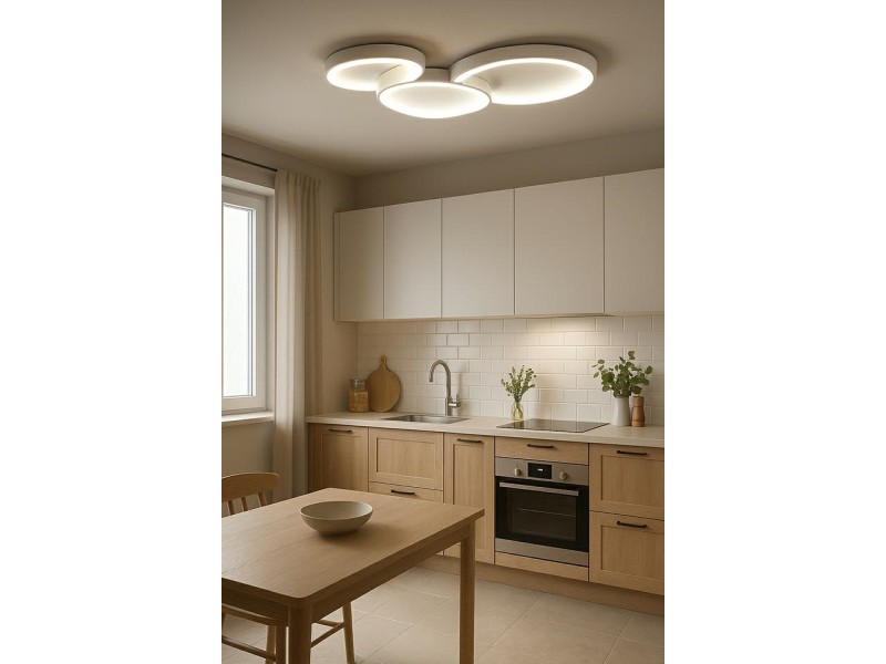 Lampa sufitowa / plafon CELLS 3 biała - Moosee