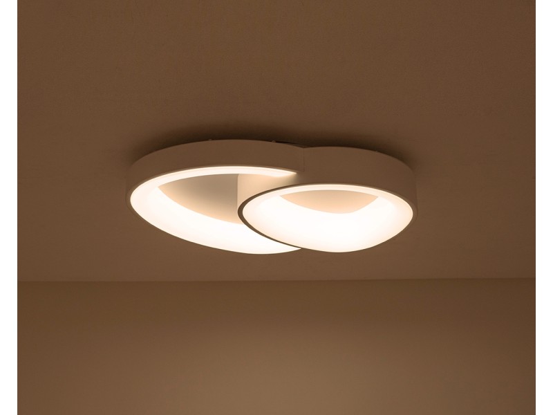 Lampa sufitowa / plafon CELLS 2 biała - Moosee