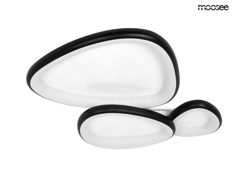Lampa sufitowa / plafon AREA 3 czarna - Moosee