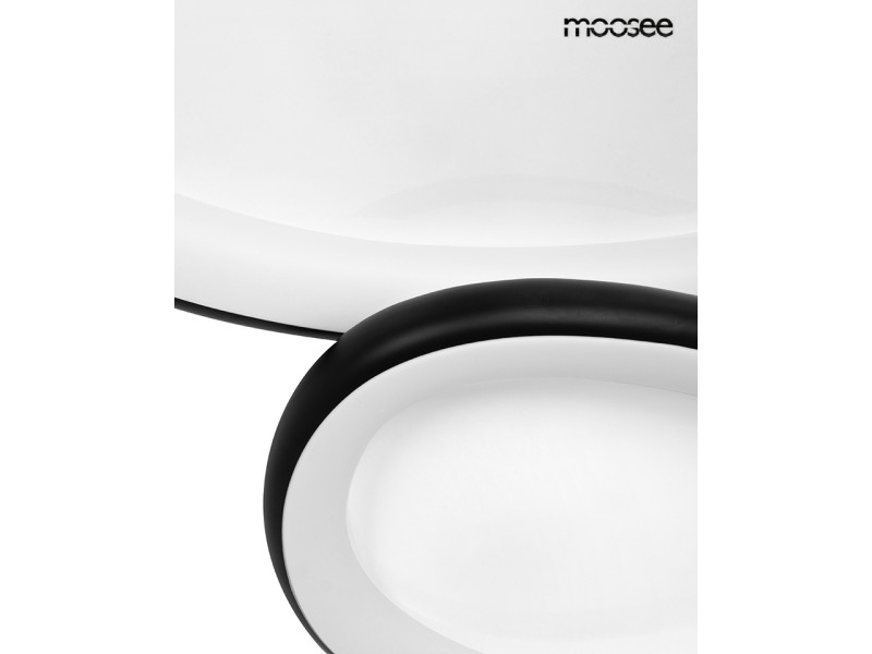 Lampa sufitowa / plafon AREA 3 czarna - Moosee