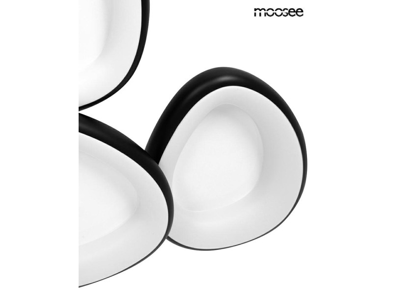 Lampa sufitowa / plafon AREA 3 czarna - Moosee