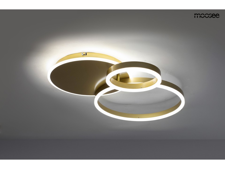 MOOSEE lampa sufitowa / plafon RINGS 3 złota - Moosee
