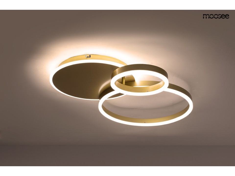 MOOSEE lampa sufitowa / plafon RINGS 3 złota - Moosee