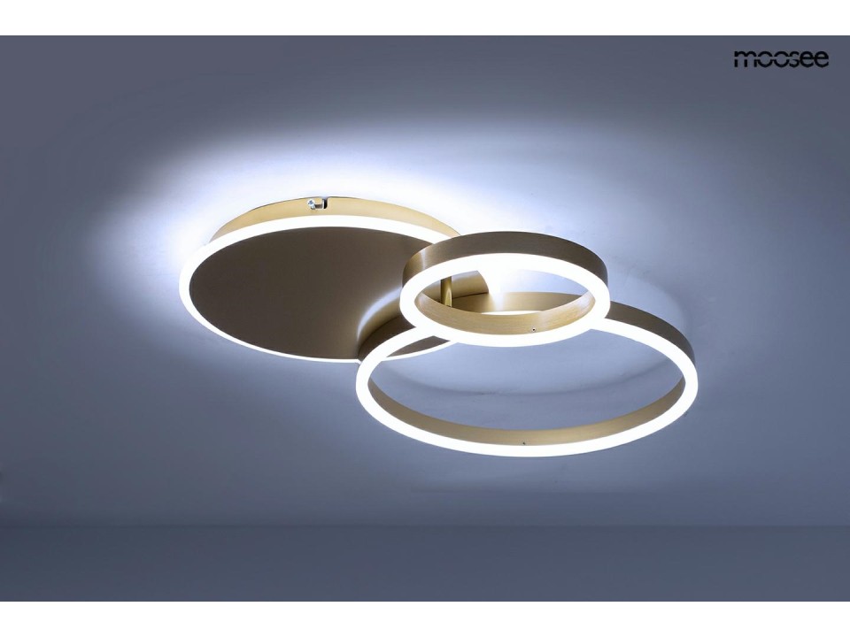 MOOSEE lampa sufitowa / plafon RINGS 3 złota - Moosee