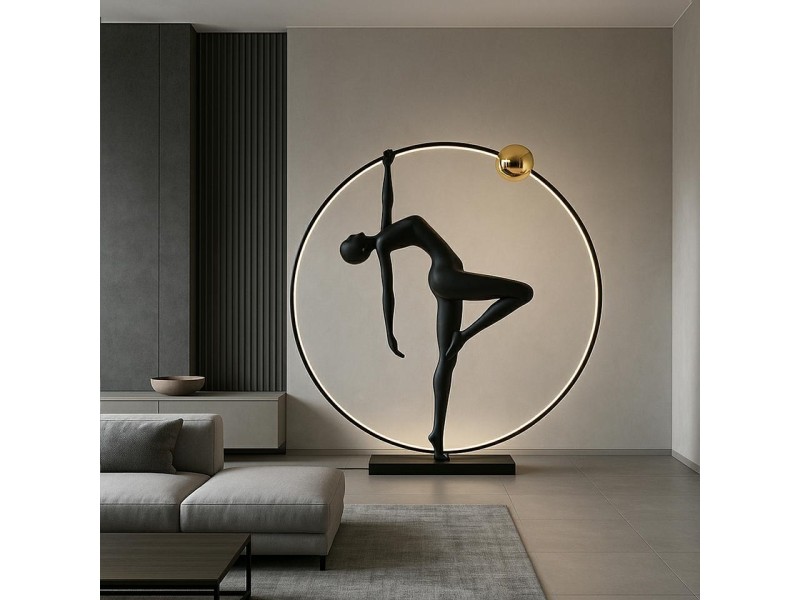 Lampa podłogowa HUMAN ACROBATIC czarna - Moosee