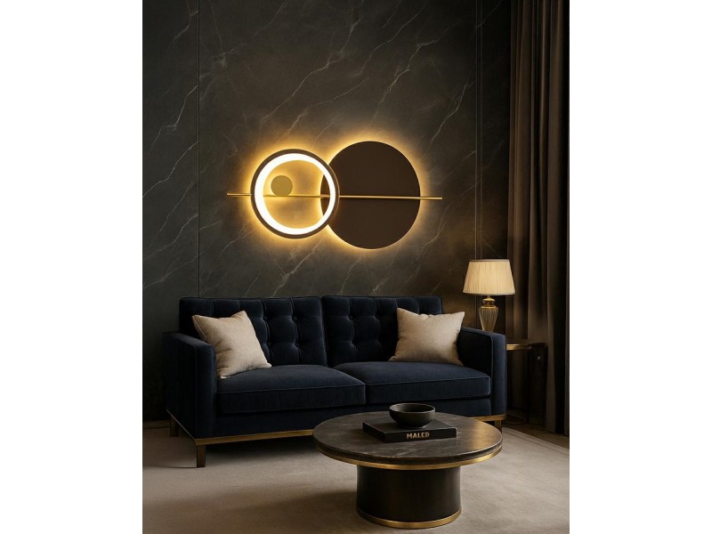 Lampa ścienna MOONS złota - Moosee