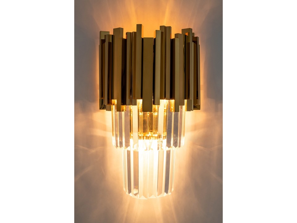 MOOSEE lampa ścienna IMPERIAL WALL GOLD - stal, kryształ - Moosee