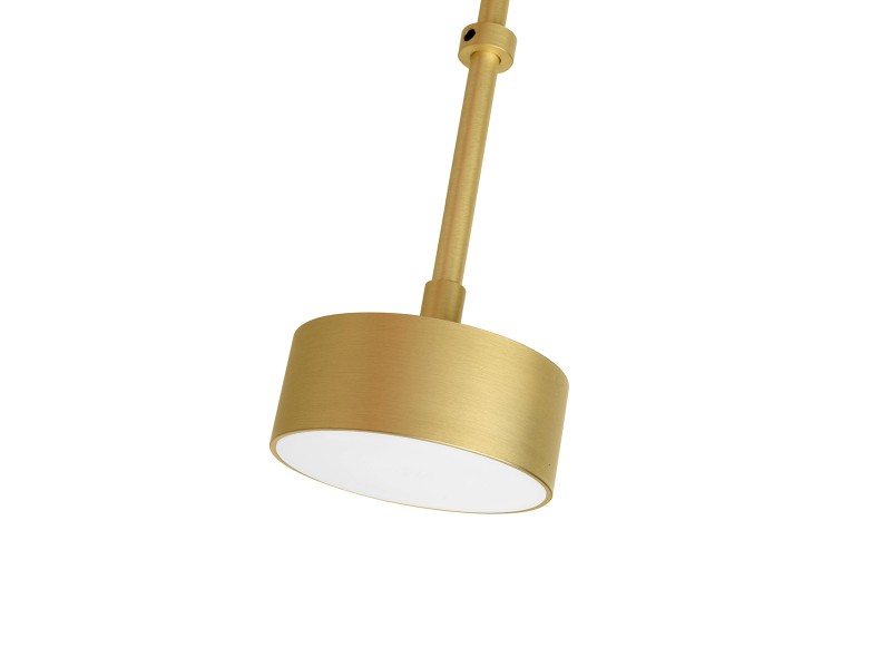 Lampa wisząca CAPRI LINE 3 złota - 180 LED, aluminium, szkło - Moosee