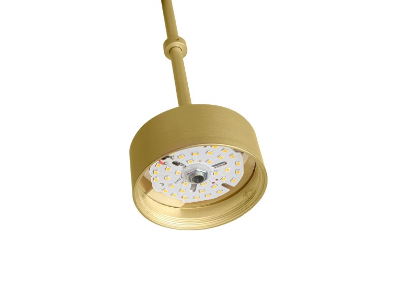 Lampa wisząca CAPRI LINE 3 złota - 180 LED, aluminium, szkło - Moosee