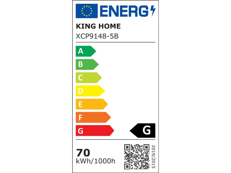 Lampa wisząca CAPRI LINE 5 złota - 300 LED, aluminium, szkło - Moosee