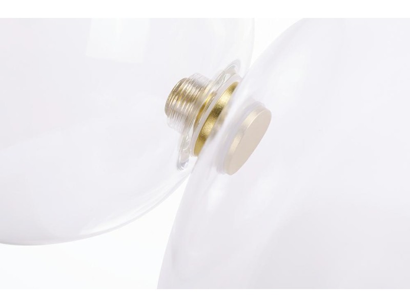 Lampa wisząca CAPRI 4 złota - 60 LED, aluminium, szkło - Moosee