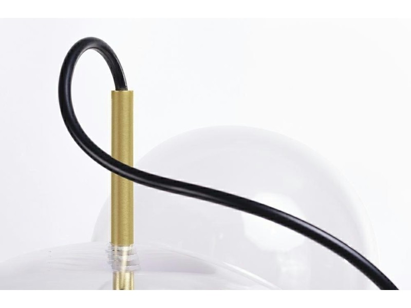 Lampa wisząca CAPRI 4 złota - 60 LED, aluminium, szkło - Moosee