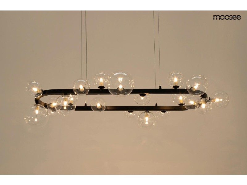 Lampa wisząca ALURE OVAL 120 czarna - Moosee
